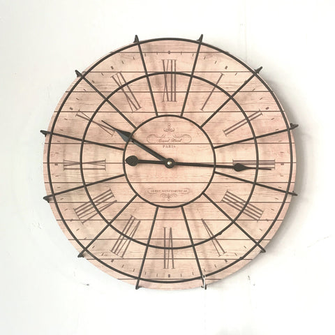 Wood + Metal Clock